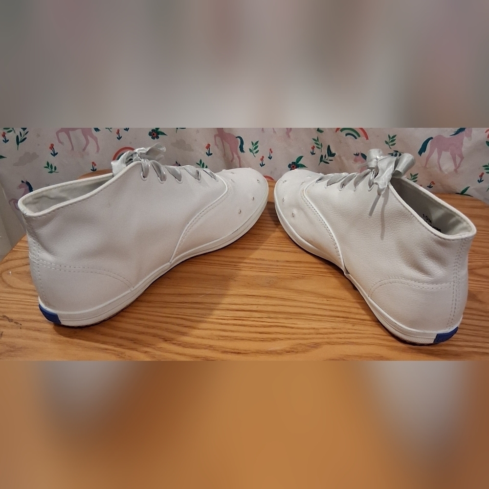 NWT RARE 1991 Korean Made Keds Starlight HiTop White Leather Sneaker Shoe SZ 10M - Picture 4 of 13